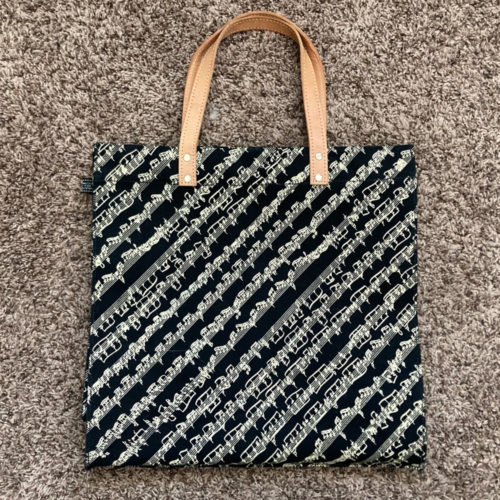 Sheet Music Print Canvas Handbag